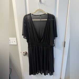 Torrid Black Sheer Swim Coverup